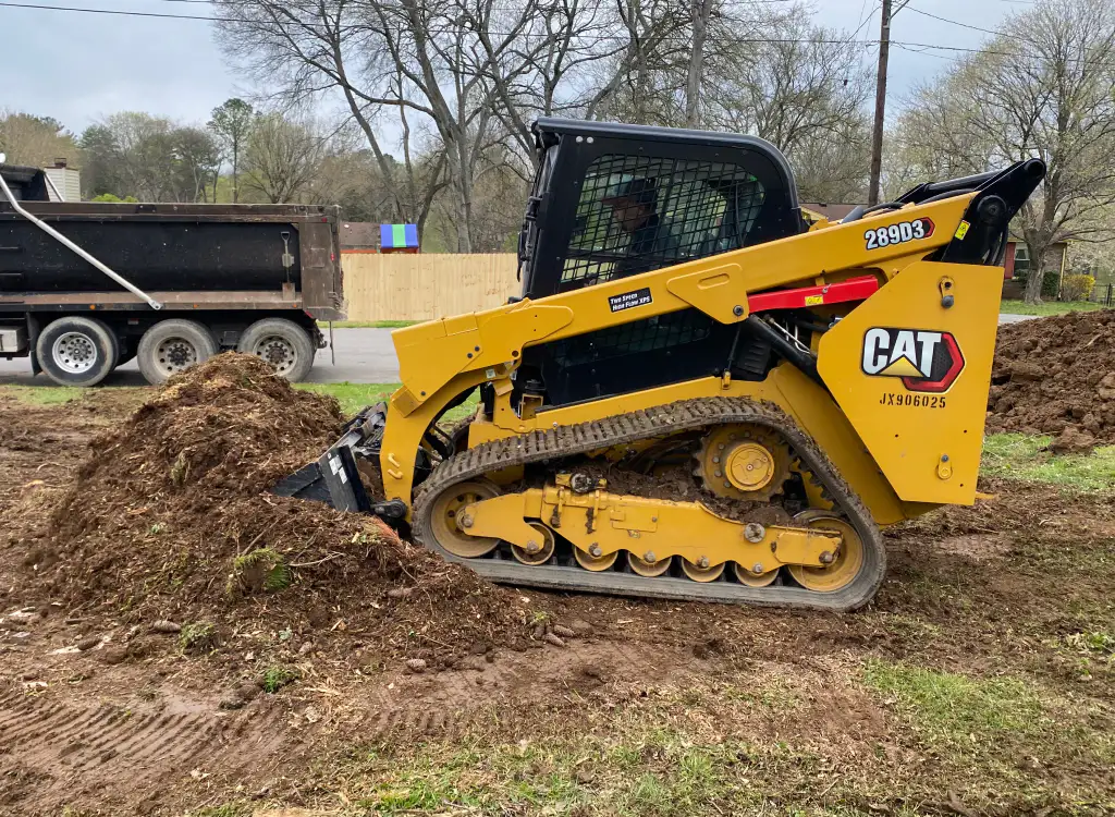 skid steer working on a new project